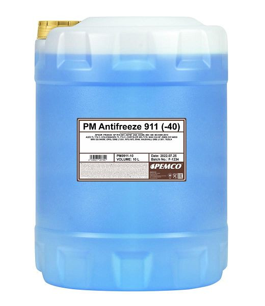PEMCO 911 Kühlerfrostschutzmittel (-40), VE: 10 l, PM0911-10