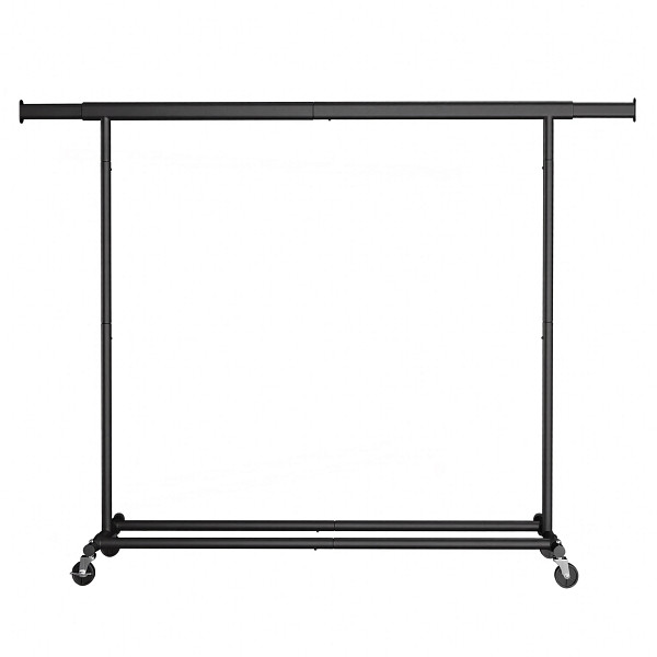 SONGMICS Kleiderregal, Tintenschwarz, (160-200)x45x161,5 cm, HSR175B01
