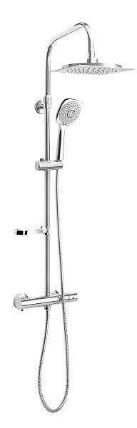 Sanotechnik Brauseset chrom Kopf-Handbrause 5 Funktionen; Schlauch; Stange, AS456K