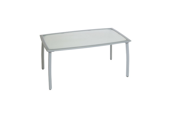 Merxx Tisch 150 x 90 cm, silbernes Gestell/matte Glasplatte, Aluminiumgestell, 26354-219