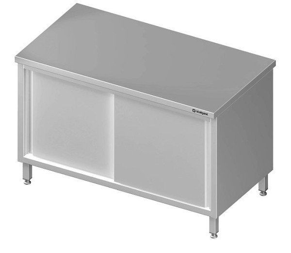 Stalgast Durchreicheschrank mit Schiebetüren, 1900x700x850 mm, ohne Aufkantung, verschweißt, VAS19711