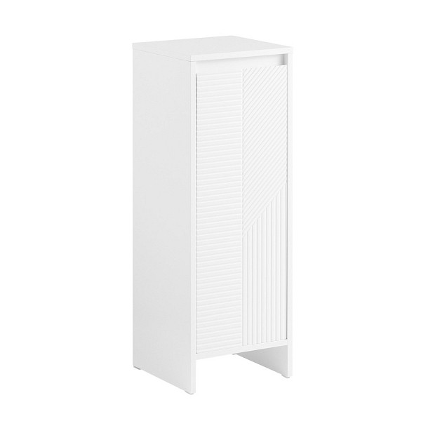 SoBuy Wäscheschrank mit einer Schublade Weiß 30x30x87 cm, Modern, BZR154-W