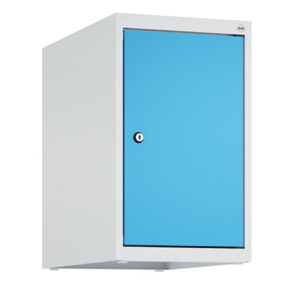 C+P Schrankaufsatz Classic PLUS, Aufsatzschrank, 7035/5012, Zylinderschloss, 500x300x500mm, 1 Abteil, 080090-10 S10019