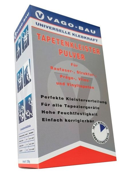 VaGo-Tools Anstrichvlies inklusive KLEBER Tapete 250g/m² Malervlies 1x Glasfaservlies, VE: 15m², 999007x1+999020x1_tv