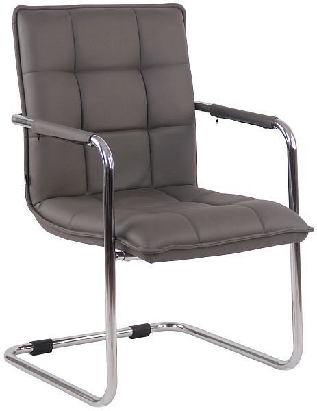 CLP Besucherstuhl Gandia Kunstleder chrom, grau, 315418