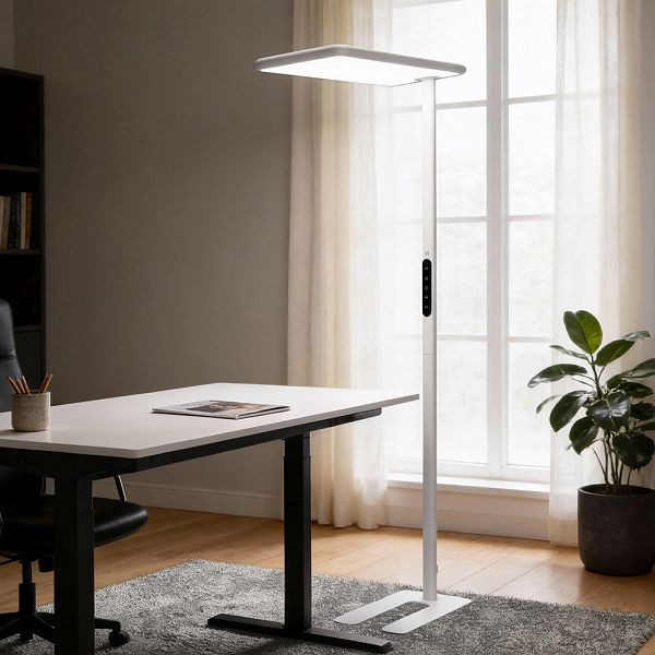 HOME DELUXE LED Büro Stehleuchte VEKOR - Weiß, 74750