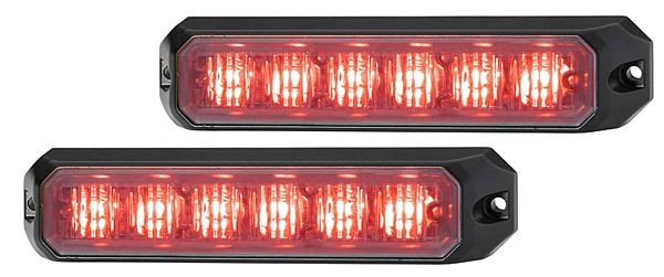HELLA LED-Blitz-Kennleuchte - BST - 12/24V - rot - Schraubanschluss/Anbau - Kabel: 150mm - Stecker: offene Kabelenden - Set, 2XD 012 160-821