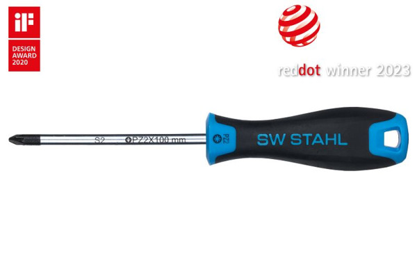 SW-Stahl Schraubendreher, Kreuz, PZ2 x 100 mm, 32766SB, 4033592138918