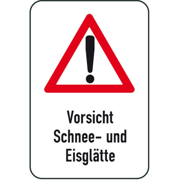 Stein HGS Winterschild/Verkehrszeichen Vorsicht Schnee- und Eisglätte, 500x750mm, 14722