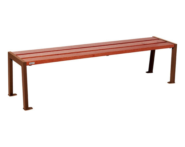 Procity Sitzbank Ohne Rückenlehne Silaos 1800 mm, Holz & Stahl, Mahagoni/Rost Korken Effekt, 209632.S025.ACAJ