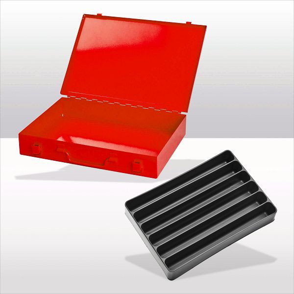 ADB Stahlblechkasten mit Spannverschluss / 6-fach gleichlang / RAL 3020, 88617