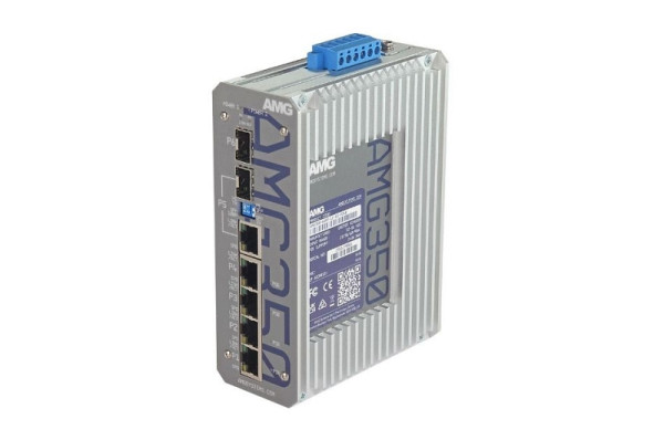 AMG Systems Industrieller 6 Port Unmanaged Switch, AMG350-4GBT-1C-1S-P240