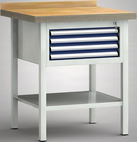 KLW Standard-Werkbank - 750 x 700 x 840 mm L x B x H, 50EA/50EA/50EA/50EA, WS057N-0750M40-E7020