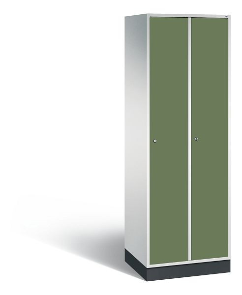 C+P Spind Intro, 2 Abteile, H1950xB620xT490 mm, Grau/Resedagrün, 8170-201 S10044