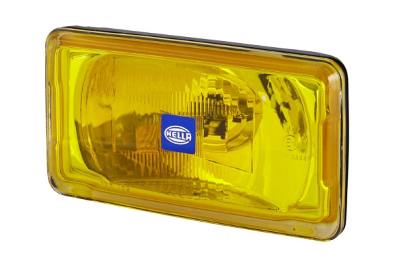HELLA Halogen-Fernscheinwerfer, Comet 450, 12V, rechteckig, geschraubt, E1 44442/ECE-R8, gemusterte Streuscheibe, gelb, rechts/links, 1FB 005 860-261