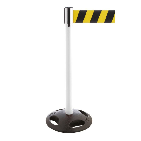 Stein HGS Personenleitsystem -P-Line Maxi-, weiß, schwarz/gelb diagonal (schraffiert), mit magnetischem Gurtendstück, 34175m-1704