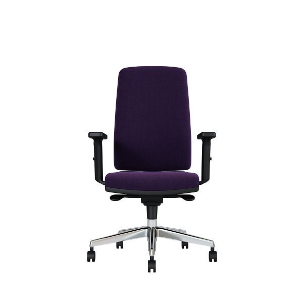 Bisley Bürodrehstuhl Stone, Tiefenverstellbarer Sitz, Mit 3D Armlehnen, Aluminiumfußkreuz, TN9406 plum, STONETADTN9406