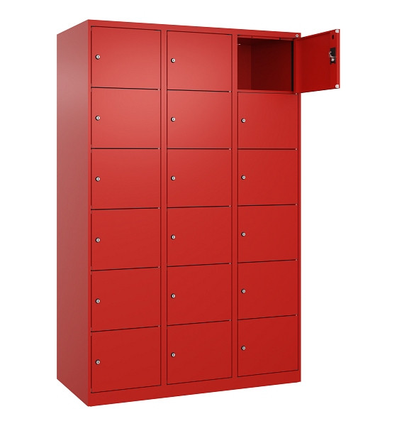 C+P Schließfachschrank Evolo PLUS, 18 Fächer, 1850x1200x500mm, 3020/3020, 049000-326 S10025