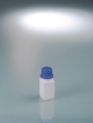 DENIOS Enghals-Probenflaschen aus PE für Set MiniSampler PE, quadratisch, 100 ml, VE: 5 Stück, 179409