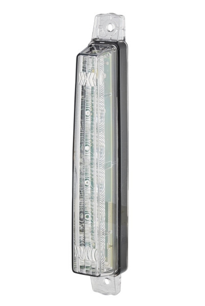 HELLA Positionsleuchte, LED, 24V, Einbau, glasklar, LED-Lichtfarbe: weiß, 400mm, offene Kabelenden, vorne, senkrechte Befestigung, 2PF 012 846-611