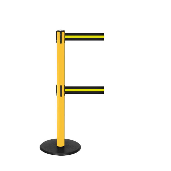 Stein HGS Personenleitsystem -P-Line Duo-, gelb, schwarz/gelb/schwarz waagerecht (gestreift), mit Sicherheitsverschluss (selbstlösend), Gurtlänge: 2 x 2,3 m, 14150-0803