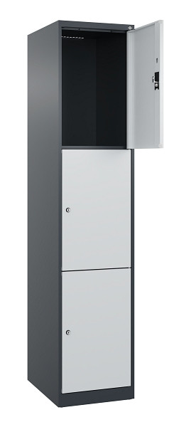 C+P Schließfachschrank Evolo PLUS, 3 Fächer, 1850x400x500mm, 7016/7035, 049000-123 S10017