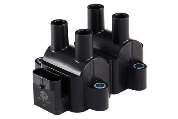 HELLA Zündspule, 12V, 4-polig, Blockzündspule, geschraubt, 5DA 193 175-391