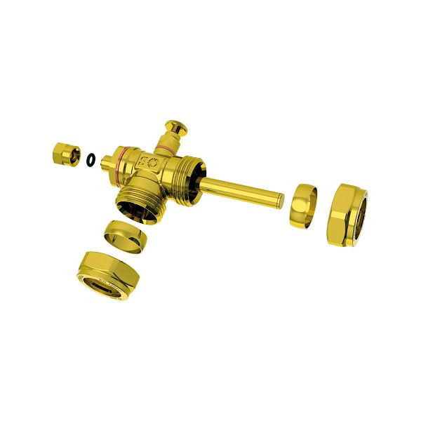 Solarbayer Klemmring-Fühler-Anschluss T-Stück 22mm mit Fühlertauchhülse 6mm, 430014000