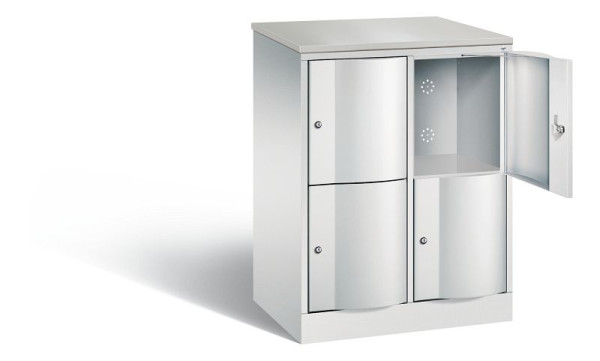 C+P Schließfachschrank Resisto, H1077xB772xT540mm, Farbe: Lichtgrau, 8472-272 S10099