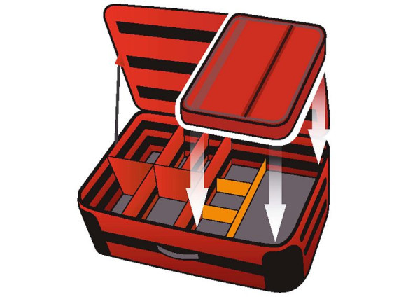 ultraMEDIC ultraVarioSet II für EM II ROT, Zur Aufnahme ultraAMPU II, SAN-7802-R