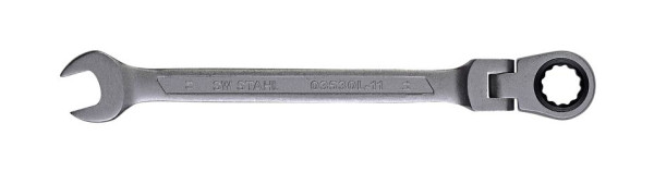 SW-Stahl Gabelringratschenschlüssel, 11 mm, mit Gelenk, 03530L-11