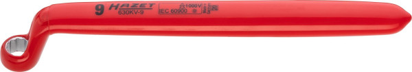 Hazet Einringschlüssel, schutzisoliert, Außen-Doppel-Sechskant Profil, 9 mm, 630KV-9