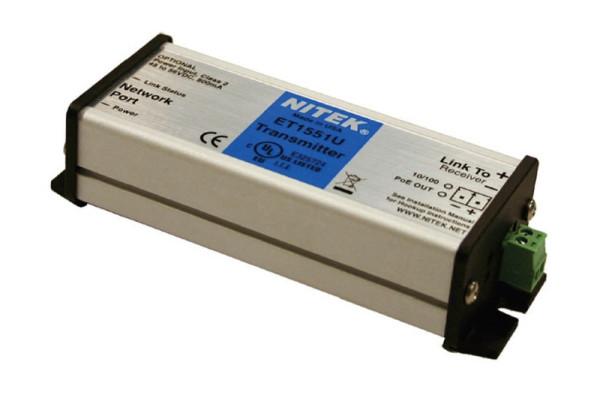 Nitek Ethernet Extender, bis zu 500m über Zweidraht, 1x 100BaseT- Port, Transmitter (Sender), ET1551U