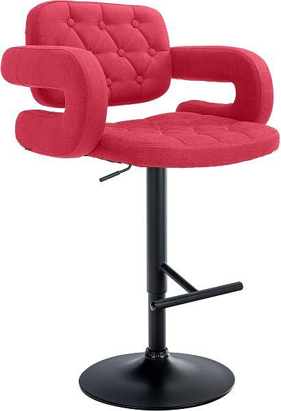 CLP Barhocker Dublin STOFF schwarz, rot, 318201, 4251756454395
