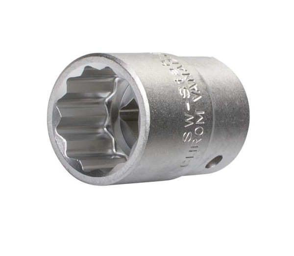 SW-Stahl Steckschlüsseleinsatz, 3/4", Zwölfkant, 27 mm, 07663L-27