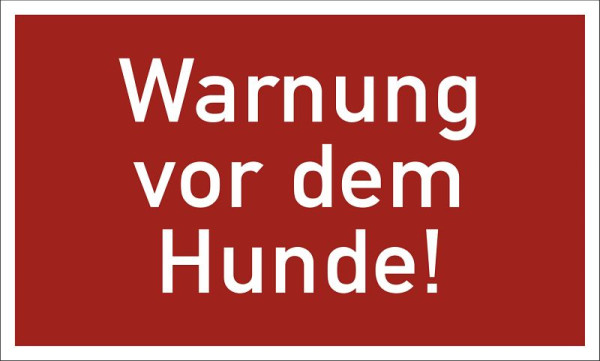 Moedel Warnung vor dem Hunde!, Kunststoff, 250x150 mm, 60280