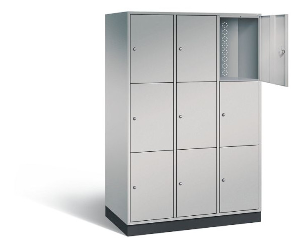 C+P XL-Schließfachschrank Intro, H1950xB1220xT590mm, Farbe: Weißaluminium, 8370-303 S10016