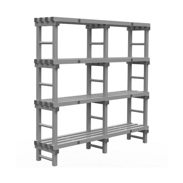 REA Grey Euro-Regal 1800(L)x400(T)x1750(H)mm mit 4 Ständern, 308.243