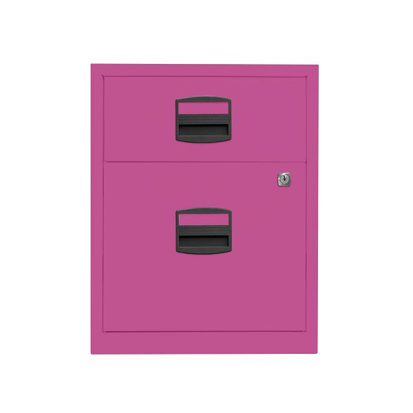 Bisley Home Rollcontainer PFA, 1 Universalschublade, 1 HR-Schublade, 681 fuchsia, PFAM1S1F681