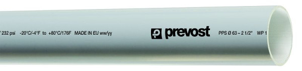 Prevost PPS - Aluminium-Rohr für Vakuum (Grau), Rohraußen-Ø= 20 mm, Länge= 6 m, PPS TUG20L6