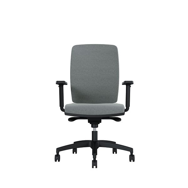 Bisley Bürodrehstuhl Cometa, Gepolsterte Rückenlehne, Höhenverstellbare Armlehnen, Kunststofffußkreuz, TN9801 concrete, COMEGKLTN9801