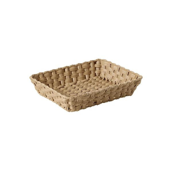 APS GN 1/2 Korb TWIRL - Polypropylen braun, 32,5 x 26,5 cm, Höhe 6,5 cm, GN-System, mit Edelstahldraht, 40361