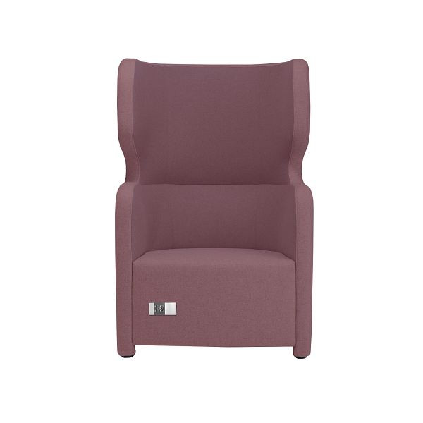 Bisley Sessel Vivo, Einsitzer, Hohe Rückenlehne, 2 Steckdosen und 2 USB Anschlüsse, NE0234 bordeaux, VIVH1P.NE0234