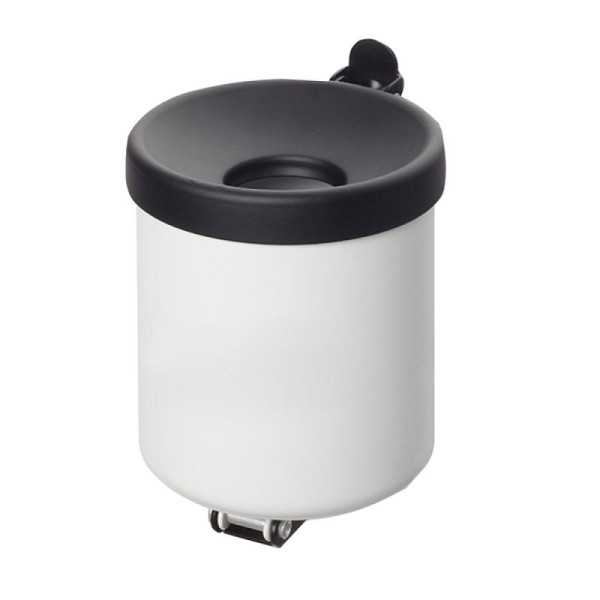 Stein HGS Wandascher -Cubo Alberto-, schwarz /mit Edelstahl-Dach, 120x220mm, 16821