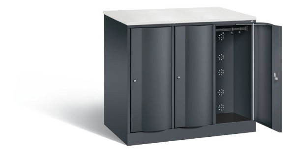 C+P XL-Schließfachschrank Resisto, H1077xB1148xT640mm, Farbe: Schwarzgrau, 8271-373 S10032