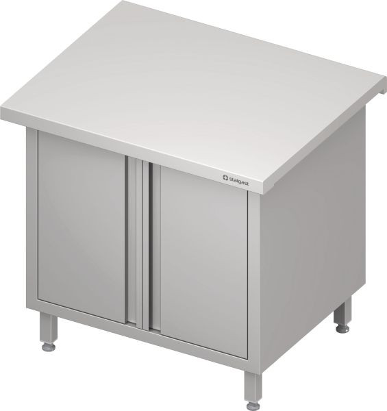 Stalgast Edelstahl Neutralausgabe "Free Flow" mit Flügeltüren 700x750x880 mm, Granitabdeckung "Standard G1", FF07223