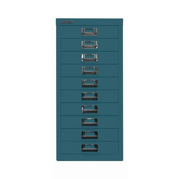 Bisley MultiDrawer™ DIN A4, 10 Schubladen, 653 ozeanblau, L2910653