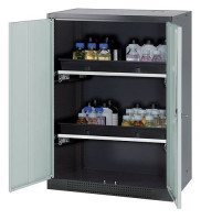 Produktbild von asecos Chemikalienschrank Systema-T CS-82, Korpus anthrazit, Flügeltüren grau, 2 Tablarauszüge, 208646 asecos Chemikalienschrank Systema-T CS-82, Korpus anthrazit, Flügeltüren grau, 2 Tablarauszüge, 208646