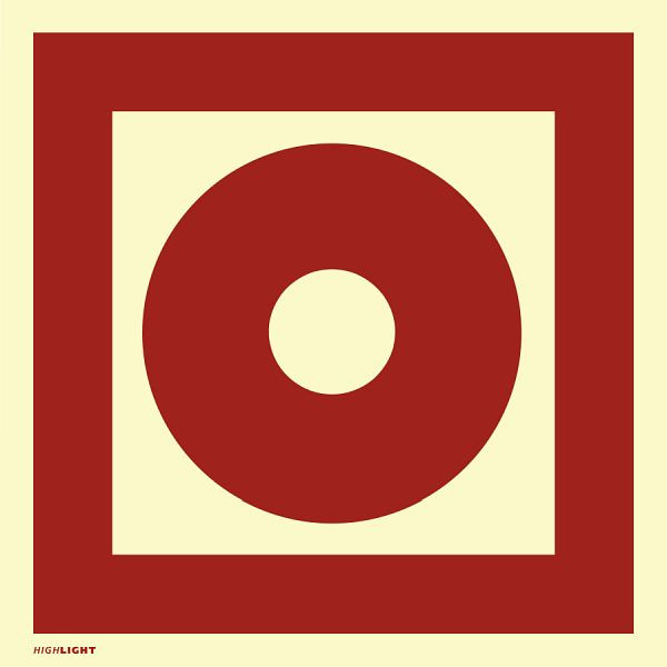 Moedel Brandmelder manuell, Folie, langnachleuchtend, 160-mcd, 300x300 mm, 105893