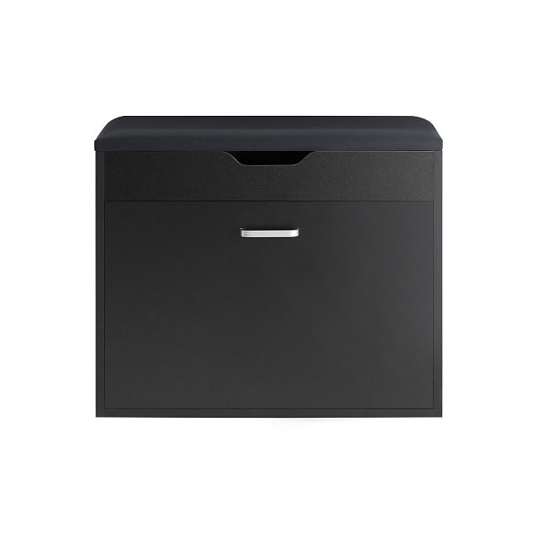 SoBuy Schuhbank mit einer Tür Schwarz 60x30x50 cm, Funktional, FSR95-SCH
